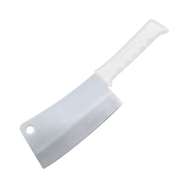 Kitchen Master 7 Inch Stainless Steel Meat Cleaver (White)   Heavy-Duty Butcher Chopping Knife, KMK052