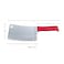 Kitchen Master 8 Inch Stainless Steel Meat Cleaver (Red)   NSF Ready for Raw Meat Chopping, KMK056