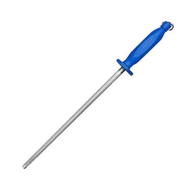 Kitchen Master 12 Inch Stainless Steel Sharpening Steel (Blue)   Professional Honing Rod, KMK060