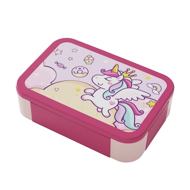 PEARL KIDS SMALL PLASTIC BENTO BOX &ndash; UNICORN DESIGN, BPA-FREE, LEAKPROOF, COMPACT LUNCH CONTAINER FOR KIDS, PK0004
