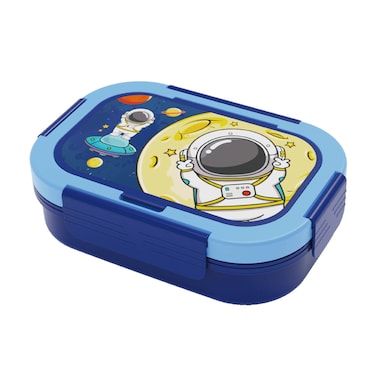 PEARL KIDS REGULAR PLASTIC LUNCH BOX &ndash; ASTRONAUT DESIGN, BPA-FREE, LEAKPROOF, COMPACT SCHOOL LUNCH CONTAINER, PK0013