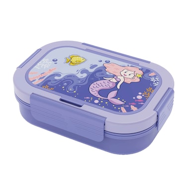 PEARL KIDS REGULAR PLASTIC LUNCH BOX &ndash; MERMAID DESIGN, BPA-FREE, LEAKPROOF, COMPACT SCHOOL LUNCH CONTAINER, PK0014