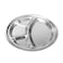 RK Stainless Steel Round Compartment Tray &ndash; Durable 4-Section Divided Dinner Plate (Thali), RKMT02