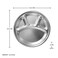 RK Stainless Steel Round Compartment Tray &ndash; Durable 4-Section Divided Dinner Plate (Thali), RKMT02