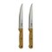 Kitchen Master 2-Piece Utility Knife Set - 5-Inch Stainless Steel Blades with Triple-Riveted Natural Wooden Handles - Professional Multi-Purpose Kitchen Knives (KMK072)
