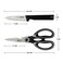 Kitchen Master 2-Piece Knife &amp; Scissors Set - Professional 4-Inch Paring Knife and Multi-Purpose Kitchen Shears with High-Carbon Stain-Free Steel &amp; Ergonomic Non-Slip Handles (KMK073)