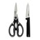 Kitchen Master 2-Piece Knife &amp; Scissors Set - Professional 4-Inch Paring Knife and Multi-Purpose Kitchen Shears with High-Carbon Stain-Free Steel &amp; Ergonomic Non-Slip Handles (KMK073)