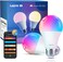Lepro B1 AI Smart Bulb E27, 806LM 8.5W (Replace 60W), Music Sync Bluetooth &amp; WiFi Bulb, Voice Control Screw Light Bulbs, Personalized AI Lighting Designer, Work with Alexa &amp; Google Assistant, 2 Packs