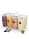 4-Piece Rice and Grain Storage Box with Measuring Cups Clear