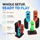 DOBE Joy-Con Charging Dock for Nintendo Switch &amp; Switch 2 &mdash; Charges 4 Controllers, RGB Light Strip