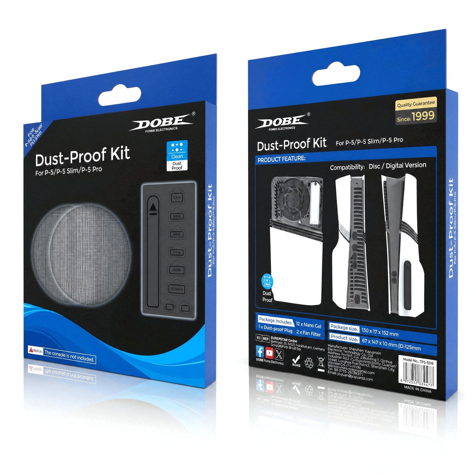 دوب DOBE dust-proof Kit For Playstation 5 PS5 Slim PS5 Pro