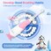 SEAGO Toddler Electric Toothbrushes for Baby Ages 0-3 Years, Baby Toothbrush with Smart Timer and Suction Base, 4 Replacement Brush Heads SG-513(Pink-C) (pink)