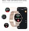 G-TAB GLR4 Women&rsquo;s Smartwatch 1.19" AMOLED Touch Screen, Bluetooth Calling, NFC, Fitness Tracker, Health Monitoring, Notification Alerts, Waterproof Ladies Smart Watch for Girls Rose Gold