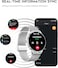 G-TAB GLR4 Women&rsquo;s Smartwatch 1.19" AMOLED Touch Screen, Bluetooth Calling, NFC, Fitness Tracker, Health Monitoring, Notification Alerts, Waterproof Ladies Smart Watch for Girls Silver