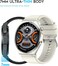 G-TAB GTR7 Smartwatch, 1.75&rdquo; AMOLED Display, Bluetooth Calling Smart Watch, Ultra Thin 7.0mm, AI Voice Assistant, 24/7 Health Monitor Heart Rate, SpO2, Sleep, Fitness Tracker 30 Days Standby (White)