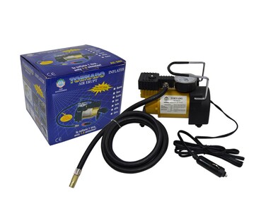 Al Khateeb AutoTech Tornado Heavy Duty Full Metal Portable Air Compressor   12V High Performance Tire Inflator   Rugged Metal Design for 4x4, SUV &amp; Truck   Includes Storage Carry Bag   Fast &amp; Powerful Inflation Solution