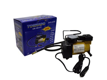 Al Khateeb AutoTech Tornado Mini Box Portable Air Compressor (GD Series)   12V High Performance Tire Inflator   Compact Heavy Duty Design for SUV, 4x4 &amp; Trucks   Fast Inflation, Metal Build &amp; Premium Gold Finish