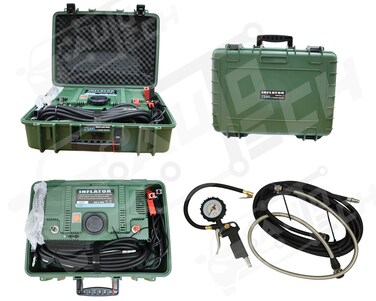 Al Khateeb AutoTech 960W Heavy-Duty Dual Cylinder Portable Air Compressor   2 x 60mm High Performance Cylinders   200 PSI Max Pressure   Includes Metal Air Gun for Dusting   12V Professional Grade High Volume Inflator