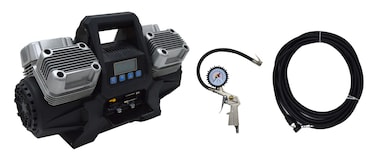 Al Khateeb AutoTech Portable Digital Quad Cylinder Air Compressor   4 x 50mm High Performance Cylinders   150 PSI Max Pressure   Smart Auto Shutoff Tire Inflator for Trucks, 4x4s, SUVs &amp; RVs   Heavy-Duty 12V Power