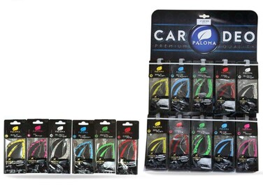 Paloma Premium Line Schooner Boat Hanging Air Freshener (90-Piece Display)   Mixed Luxury Scents: Gold Rush, Blue Lagoon, Royal Forest, Cool Fire, Black Angel, Mi Amor   Bulk Retail Car Deo Pack