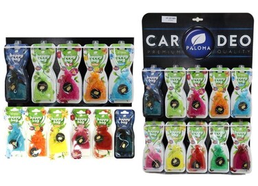 Paloma Happy Bag Hanging Air Freshener 35-Piece Assorted Display   Scented Gel Ball Technology   Black Diamond, Vanilla, New Car, Cherry &amp; More   Long Lasting Fragrance for Car, Home &amp; Office