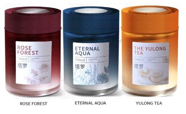 Al Khateeb Thalo Luxury Gel Car Air Freshener - Rose Forest   Premium Glass Jar Aroma Diffuser   Long Lasting Floral Fragrance for Car &amp; Home   Sophisticated Interior Garnish &amp; Odor Neutralizer