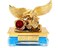 Al Khateeb Luxury Golden Eagle "Good Luck" Car Air Freshener   65ml Premium Glass Bottle Fragrance Diffuser   4 Scent Mixed Collection   Majestic Gold Interior Garnish &amp; Dashboard Ornament