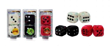 Al Khateeb Jumbo Funky Dice Hanging Car Air Freshener   2 Piece Plush Twin Pack   Retro Rearview Mirror Interior Garnish   Long Lasting Fresh Scent &amp; Odor Neutralizer   Classic Aesthetic for Car &amp; Home