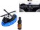 Al Khateeb Solar Powered Chrome Helicopter Car Air Freshener   Premium Zinc Alloy Rotating Propeller Diffuser   3 Scent Mixed Fragrance Pack   Luxury Kinetic Interior Garnish &amp; Dashboard Ornament