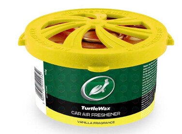 Al Khateeb Turtle Wax Organic Can Car &amp; Home Air Freshener - Vanilla (40g)   Long Lasting 60 Day Warm Scent   Spill Proof Fiber Pad Deodorizer   High Performance Odor Neutralizer for Vehicle &amp; Office