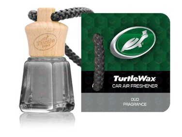 Al Khateeb TurtleWax Mini Bottle Car &amp; Home Air Freshener - Oud (4.5ml)   Premium Hanging Wood Diffuser   Exotic Long Lasting Fragrance Oil   Authentic Glass Bottle with Natural Diffusion for Vehicle &amp; Home