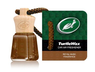 Al Khateeb TurtleWax Mini Bottle Car &amp; Home Air Freshener - Royal Musk (4.5ml)   Premium Hanging Wood Diffuser   Long Lasting Fragrance Oil   Authentic Glass Bottle for Vehicle, Office &amp; Small Spaces