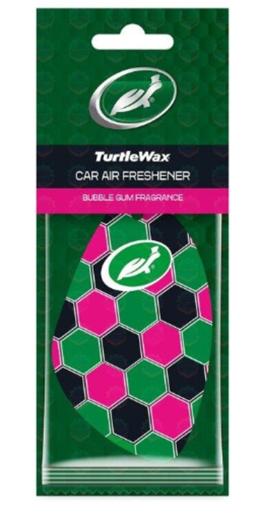 Al Khateeb TurtleWax Hanging Cellulose Car &amp; Home Air Freshener - Bubblegum Fragrance   Long Lasting Scent Card   Premium Odor Neutralizer for Vehicle, Closet &amp; Office   Iconic Hexagon Design