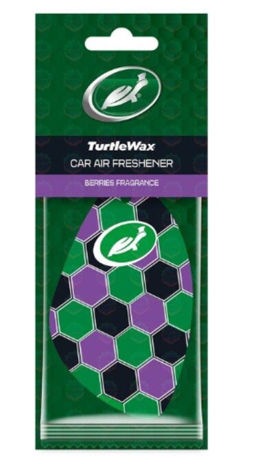 Al Khateeb TurtleWax Hanging Cellulose Car &amp; Home Air Freshener - Berries Fragrance   Long Lasting Scent Card   High Performance Odor Neutralizer for Vehicle &amp; Office   Iconic Hexagon Design for Freshness