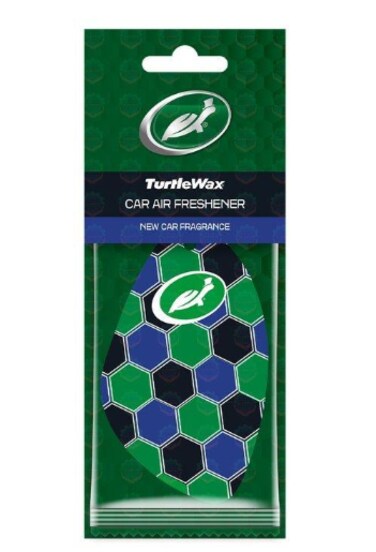 Al Khateeb TurtleWax Hanging Cellulose Car and Home Air Freshener - New Car Fragrance   Long Lasting Scent Card   High Performance Odor Neutralizer for Vehicle &amp; Office   Iconic Hexagon Design for Freshness