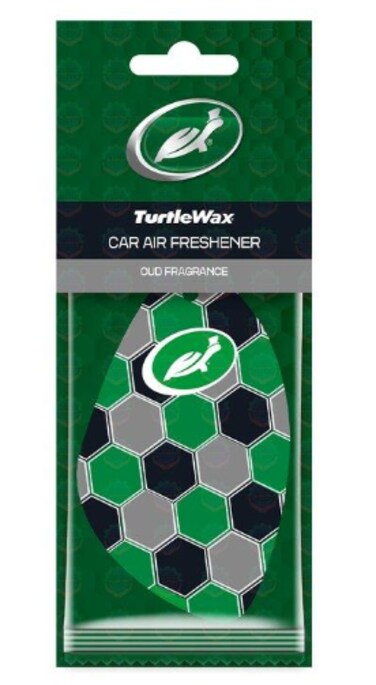 Al Khateeb TurtleWax Hanging Cellulose Car and Home Air Freshener - Oud Fragrance   Long Lasting Scent Card   High Performance Odor Neutralizer for Vehicle &amp; Office   Iconic Hexagon Design for Freshness