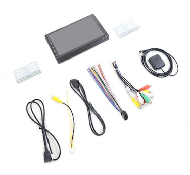 Al Khateeb Universal 7" Android Multimedia Player   MTK 8227 Quad Core Processor   High Definition Touchscreen Display   GPS Navigation, WiFi &amp; Bluetooth   Complete In Car Smart Entertainment System