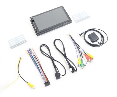 AutoTech Universal 7" Android Car Multimedia Player   MTK 8163 Quad Core 1+32G   High Definition IPS Touchscreen with Physical Buttons   GPS, WiFi &amp; Bluetooth Smart In Car Entertainment System