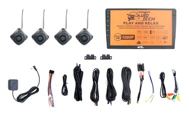 Al Khateeb Special 9" DVD Frame Car Stereo   T5 2+32G IPS   360&deg; 4-Camera AHD 2053 System   DSP   Wireless CarPlay   Complete Wire Set Included