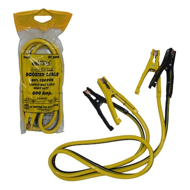 Al Khateeb Universal Car Booster Jumper Cable   Heavy Duty 800 Amp Power   Compact 2.2 Meter (7.2 ft)   11MM Thick Tangle Free Cable   Essential Safety Kit for Cars, SUVs &amp; Vans