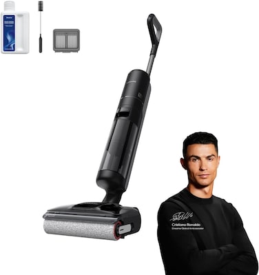 Dreame H12 Dual FlexReach Wet Dry Cordless Vacuum & Mop, 23,000Pa Suction, 6-in-1 Stick Vacuum, 180° Lie-Flat Reach, TangleCut Anti-Tangle, Self-Cleaning with Hot Air Drying, Detachable Battery