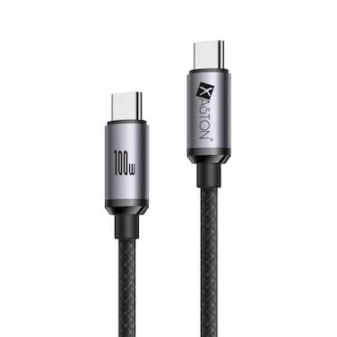 XASTON NCC15 100W Dual Type-C Nylon Braided Fast Charging &amp; Data Cable 2M for Laptop / MacBook / USB-C Devices