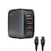 XASTON Ultimare NUA75 100W GaN Fast Charger with 1M Type-C Braided Cable Multi Plug (US/UK/EU Compatible)