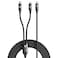XASTON NCT21 60W Type-C + 27W Lightning 2-in-1 Fast Charging Braided Cable 1.2M (USB-C / Lightning Dual Support)