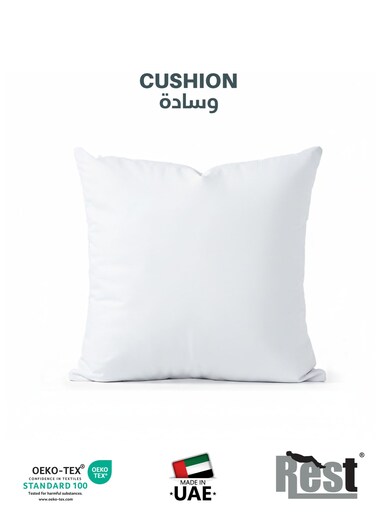 Bedding Throw Pillows Insert Cushion Filler Outer Cover Microfiber Filling 400 grams Ultra Soft Fiber Size 45x45cm , 18x18inch Cushion Inserts Home Decor White (Pack of 1)