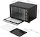 DOMEA 48L Toaster Oven with Rotisserie &amp; Convection, 2000W Electric Countertop Oven, 60-Minute Timer, Adjustable Temperature 100-250&deg;C, Bake Tray &amp; Wire Rack Included for Baking, Roasting &amp; Grilling