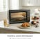 DOMEA 48L Toaster Oven with Rotisserie &amp; Convection, 2000W Electric Countertop Oven, 60-Minute Timer, Adjustable Temperature 100-250&deg;C, Bake Tray &amp; Wire Rack Included for Baking, Roasting &amp; Grilling