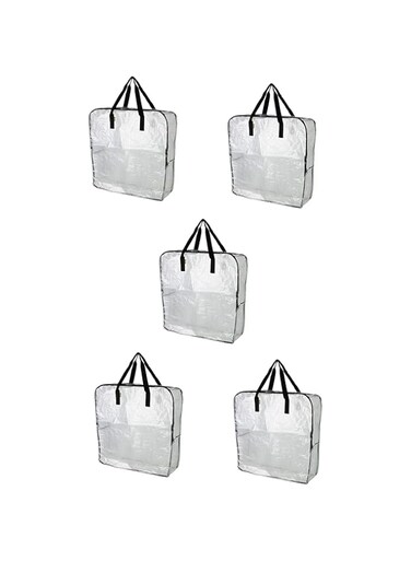 IKEA Dimpa Storage Bag, Clear (Pack of 5, Extra Large)