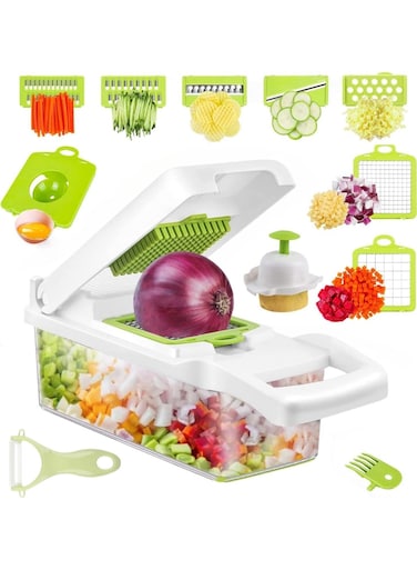 Chopper, Kitchen Gadgets Accessories,Food Salad Chopper Vegetable Cutter,Mandolin,Onion Veggie Chopper with Container,Vegetable Slicer,Dicer Chopper Box for Fruit,Potato,Tomato