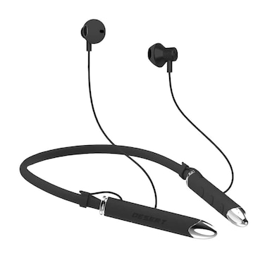 Desert 1101 Wireless Neckband ENC Earphone With Extra Bass and 130Hours Standby Time - Black